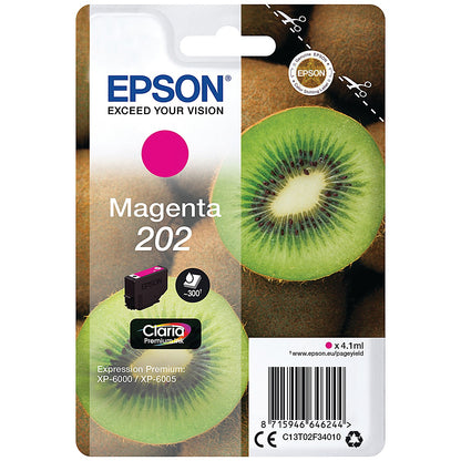 Epson 202 Kiwi Claria Premium Ink Cartridge Magenta C13T02F34010