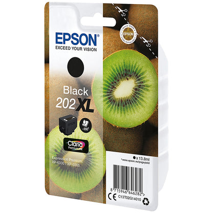 Epson 202XL Kiwi Claria Premium Ink Cartridge High Yield Black C13T02G14010