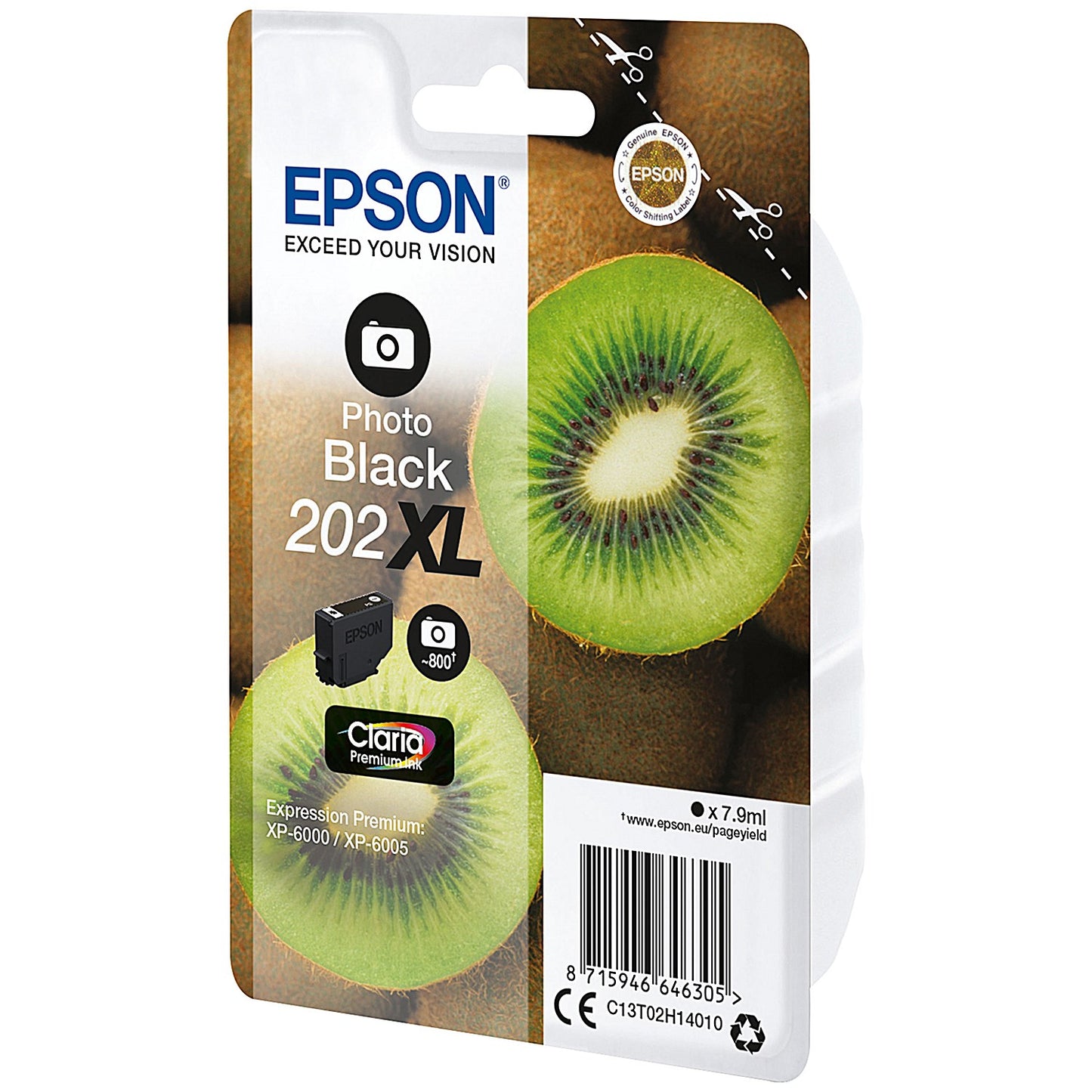 Epson 202XL Kiwi Claria Premium Ink Cartridge High Yield Photo Black C13T02H14010