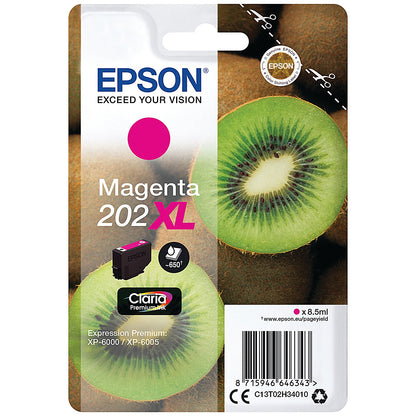 Epson 202XL Kiwi Claria Premium Ink Cartridge High Yield Magenta C13T02H34010