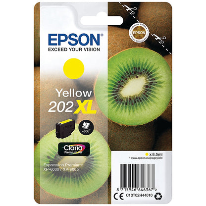 Epson 202XL Kiwi Claria Premium Ink Cartridge High Yield Yellow C13T02H44010 Easy2Order : EP64636