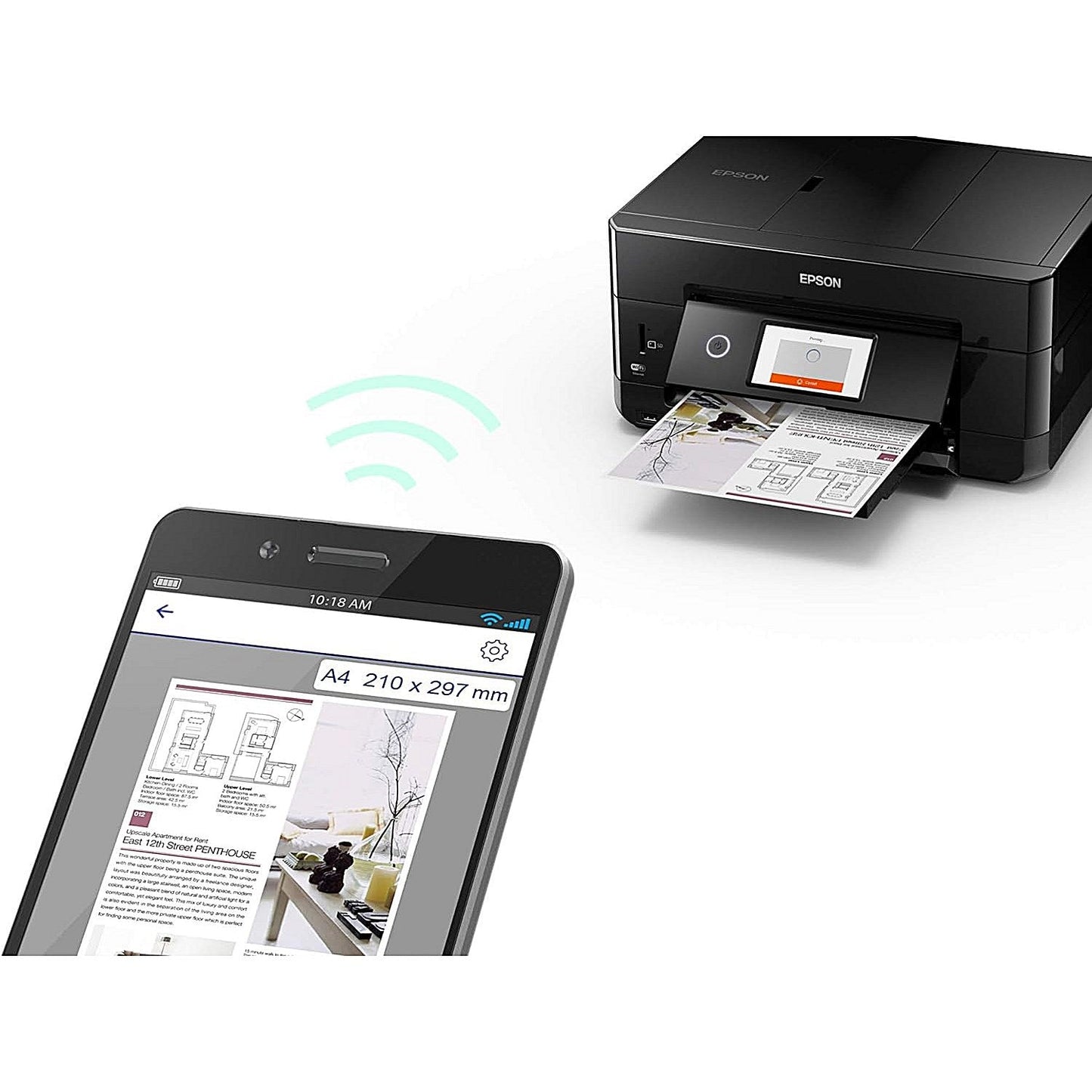 Epson Expression Premium XP-7100 A4 Wireless All-In-One Colour Inkjet Printer, Black
