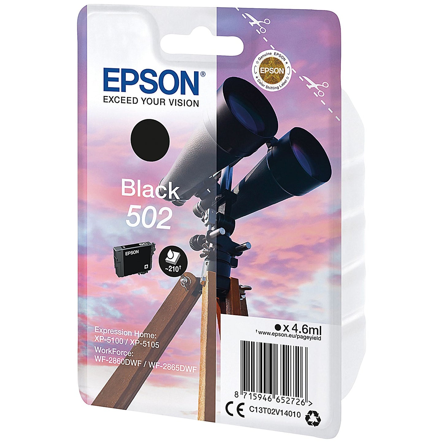 Epson 502 Binoculars Ink Cartridge Black C13T02V14010