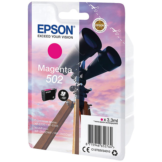 Epson 502 Binoculars Ink Cartridge Magenta C13T02V34010