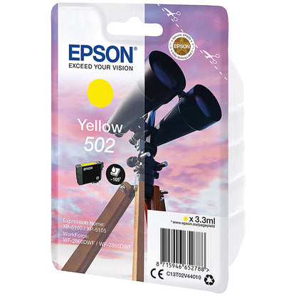 Epson 502 Binoculars Ink Cartridge Yellow C13T02V44010