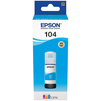 Epson 104 EcoTank Ink Bottle Cyan C13T00P240 Easy2Order : EP65581