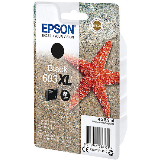Epson 603XL Starfish Ink Cartridge High Yield Black C13T03A14010