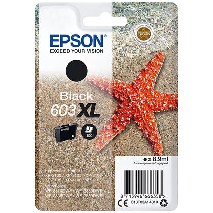 Epson 603XL Starfish Ink Cartridge High Yield Black C13T03A14010