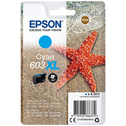 Epson 603XL Starfish Ink Cartridge High Yield Cyan C13T03A24010