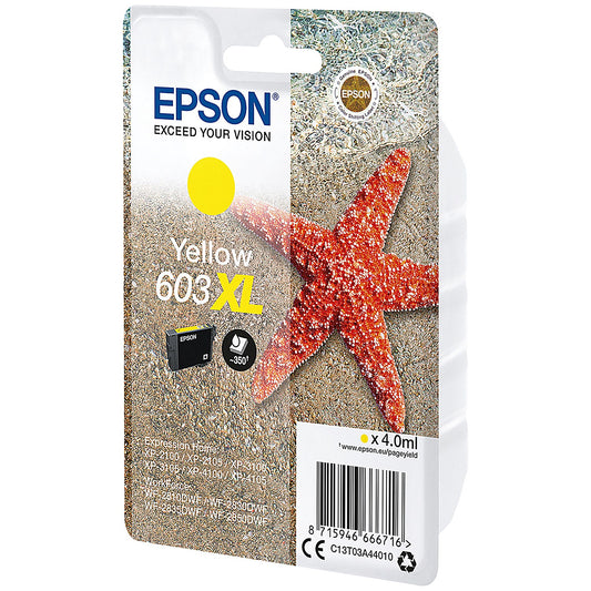 Epson 603XL Starfish Ink Cartridge High Yield Yellow C13T03A44010