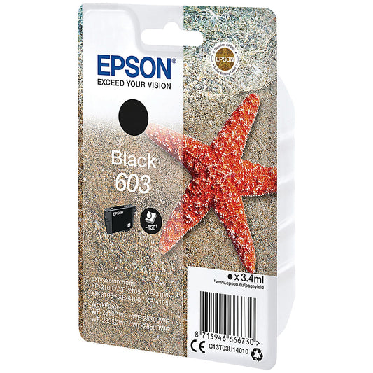 Epson 603 Starfish Ink Cartridge Black C13T03U14010