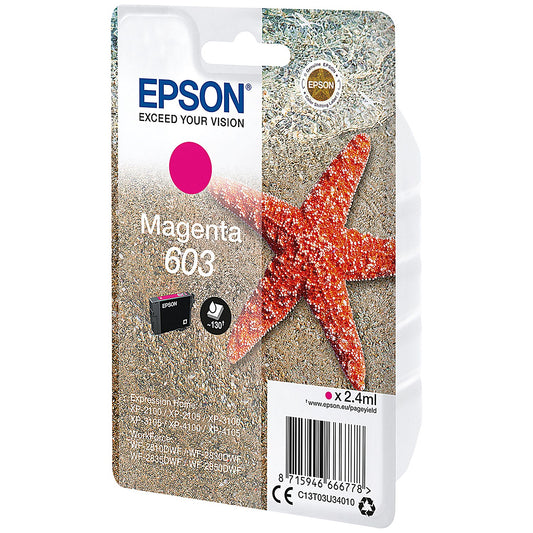 Epson 603 Starfish Ink Cartridge Magenta C13T03U34010
