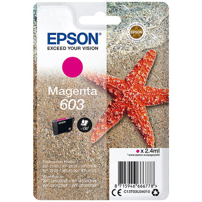 Epson 603 Starfish Ink Cartridge Magenta C13T03U34010
