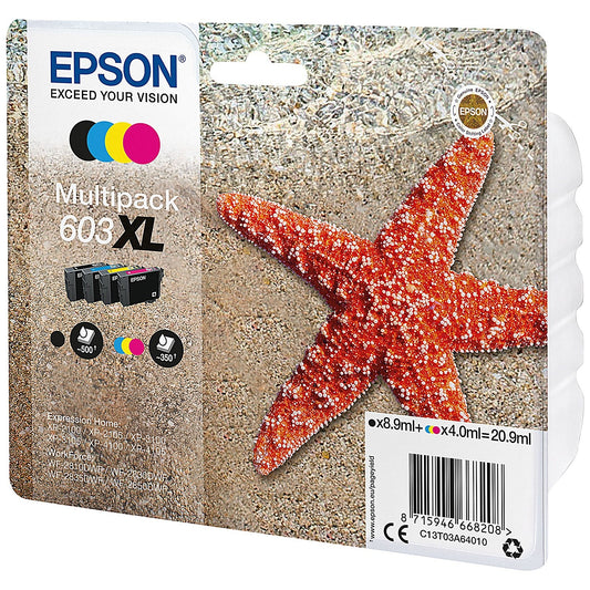 Epson 603XL Starfish Ink Cartridge High Yield CMYK Multipack C13T03A64010