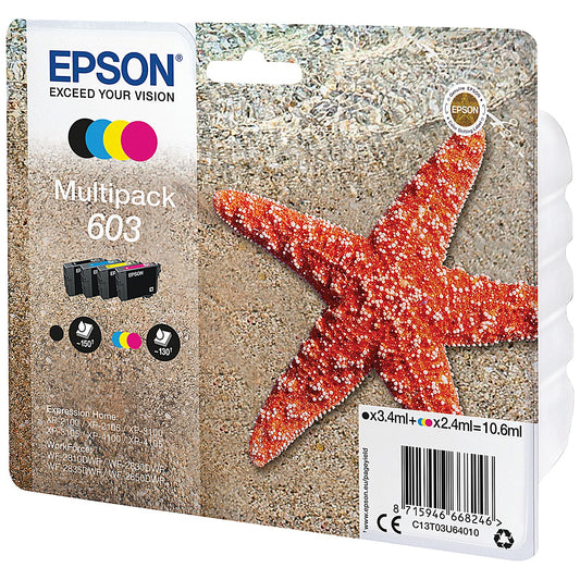 Epson 603 Starfish Ink Cartridge CMYK Multipack C13T03U64010