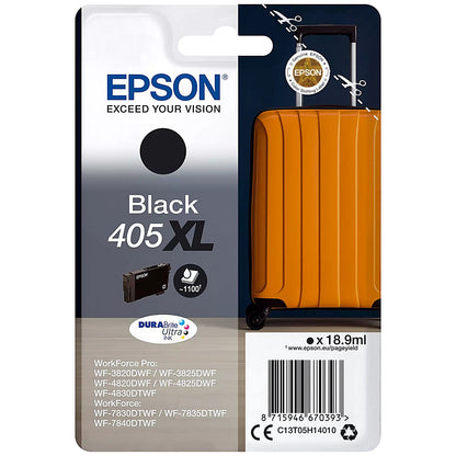 Epson 405XL Suitcase DURABrite Ultra Ink Cartridge High Yield Black C13T05H14010