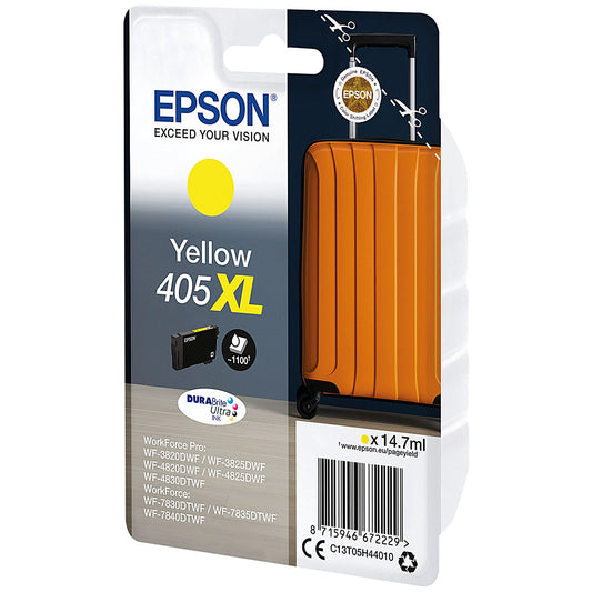 Epson 405XL Suitcase DURABrite Ultra Ink Cartridge High Yield Yellow C13T05H44010