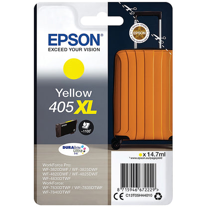Epson 405XL Suitcase DURABrite Ultra Ink Cartridge High Yield Yellow C13T05H44010