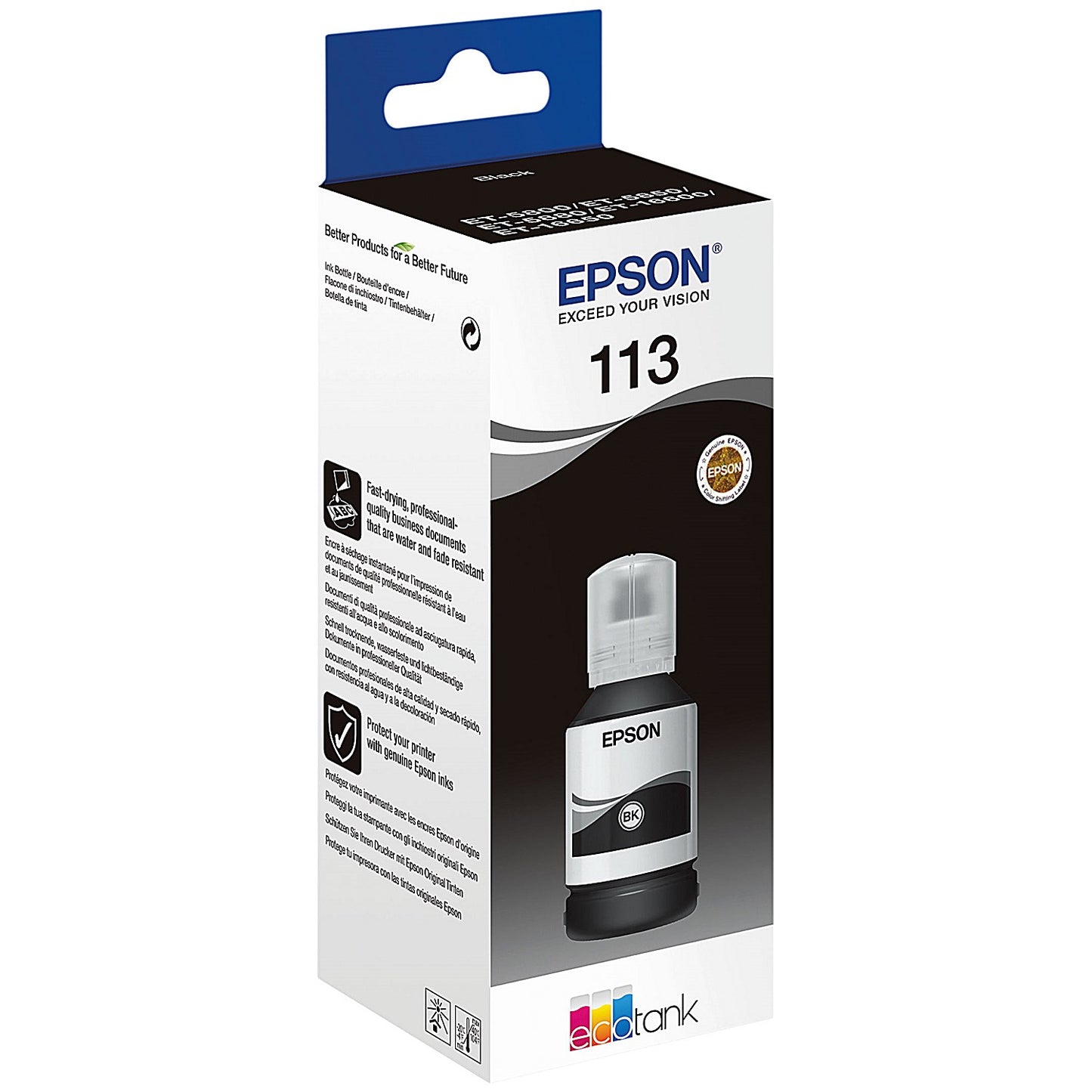 Epson 113 EcoTank Ink Bottle Pigment Black C13T06B140