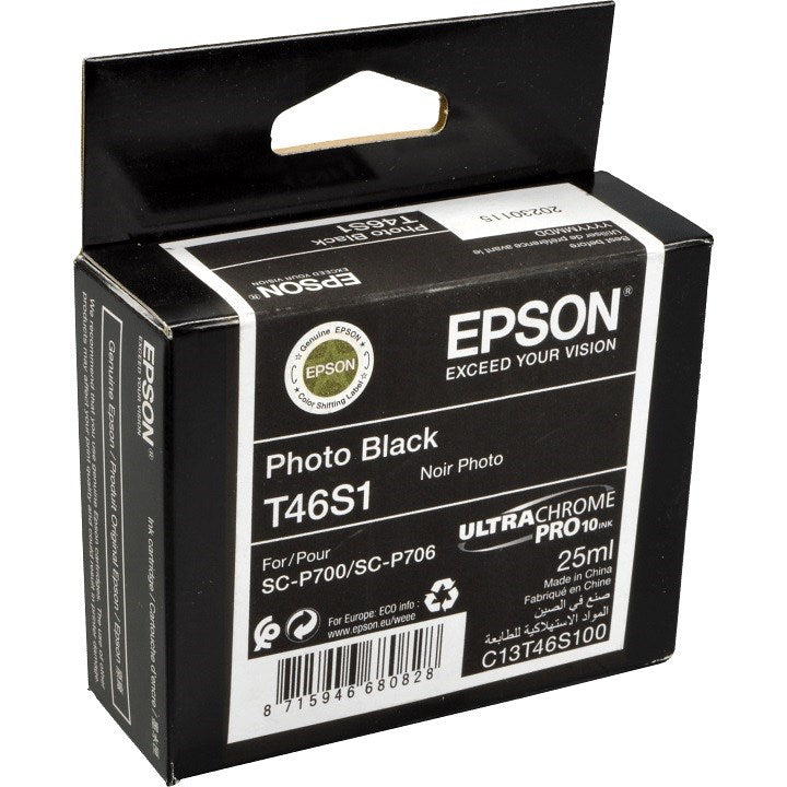 Epson T46S1 UltraChrome Pro Ink Cartridge Photo Black C13T46S100