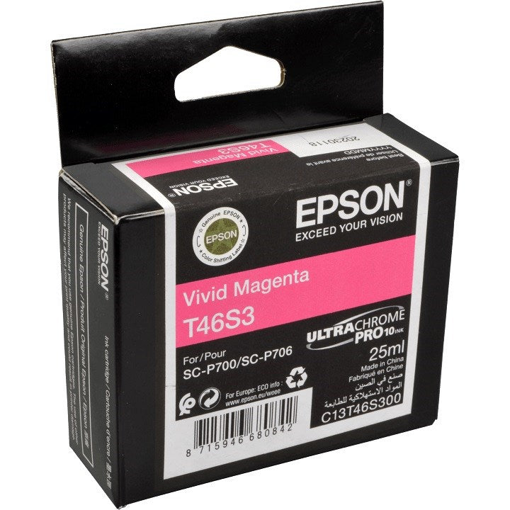 Epson T46S3 UltraChrome Pro Ink Cartridge Vivid Magenta C13T46S300