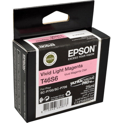 Epson T46S6 UltraChrome Pro Ink Cartridge Vivid Light Magenta C13T46S600
