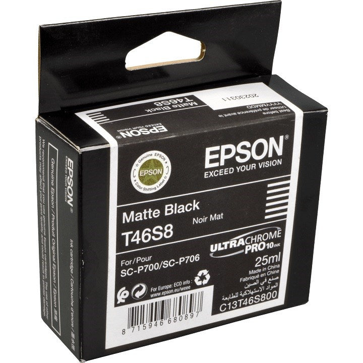 Epson T46S8 UltraChrome Pro Ink Cartridge Matte Black C13T46S800