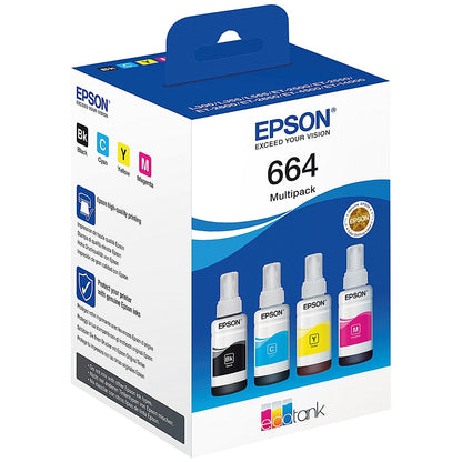Epson 664 EcoTank Ink Bottle CMYK Multipack C13T664640