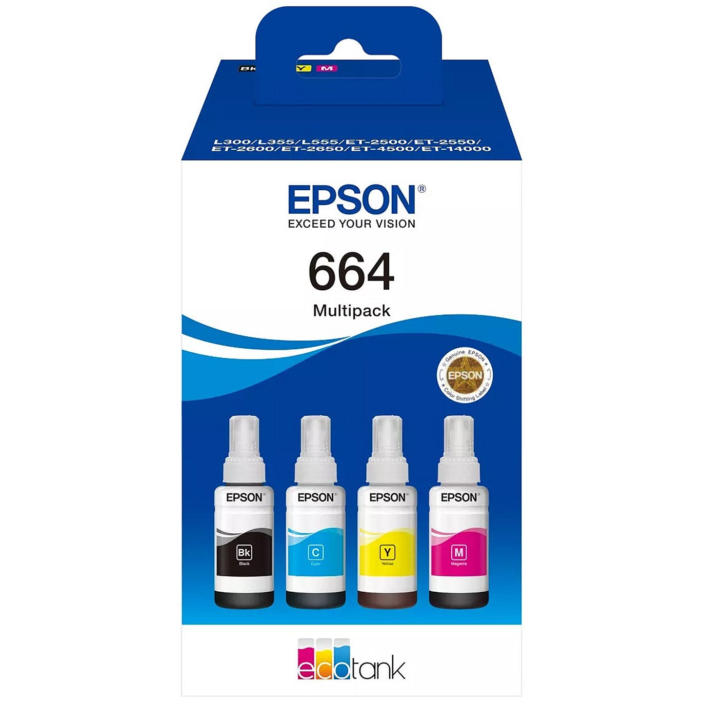 Epson 664 EcoTank Ink Bottle CMYK Multipack C13T664640 Easy2Order : EP68520