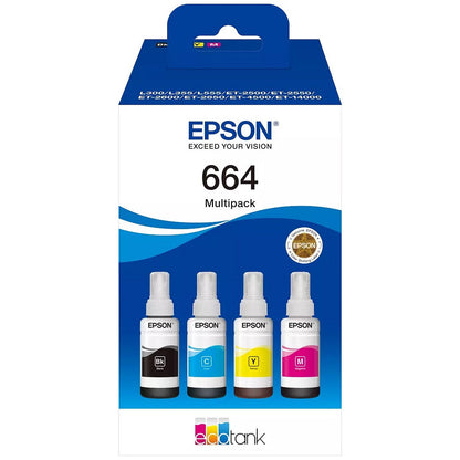 Epson 664 EcoTank Ink Bottle CMYK Multipack C13T664640 Easy2Order : EP68520