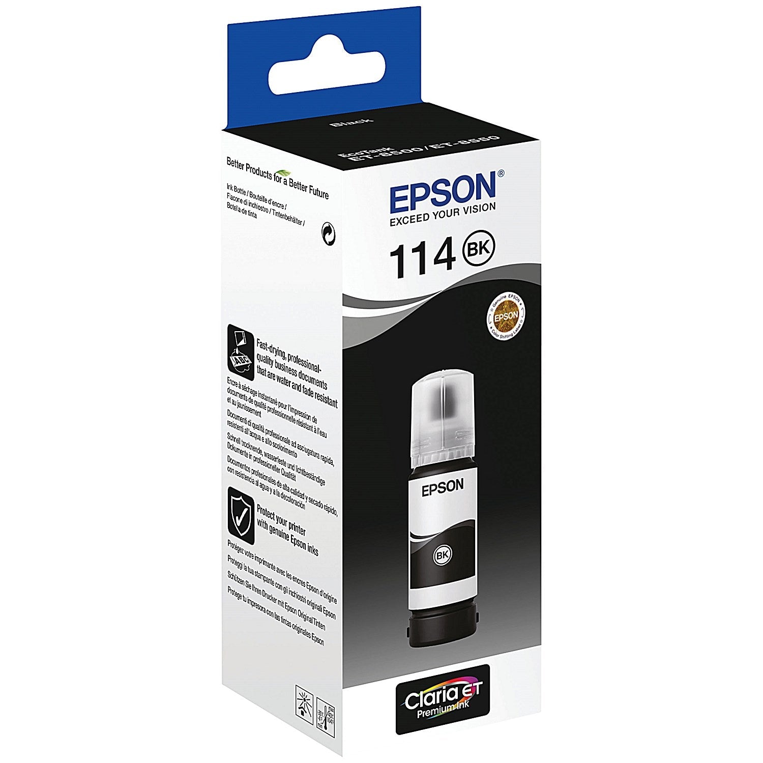 Epson 114 EcoTank Ink Bottle Pigment Black C13T07A140 Easy2Order : EP68728