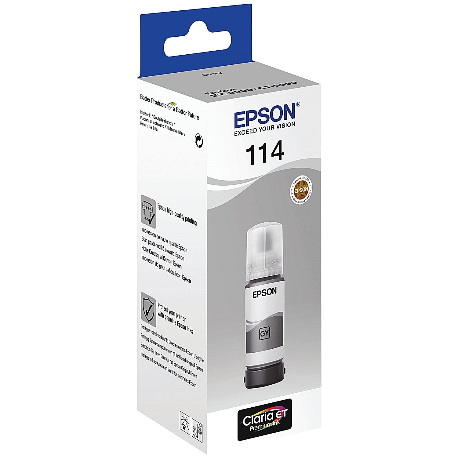 Epson 114 EcoTank Ink Bottle Grey C13T07B540 Easy2Order : EP68733