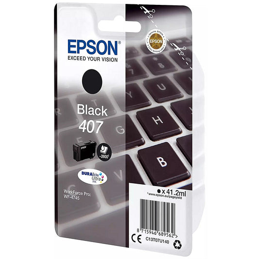 Epson 407 Keyboard DURABrite Ultra Ink Cartridge Black C13T07U140