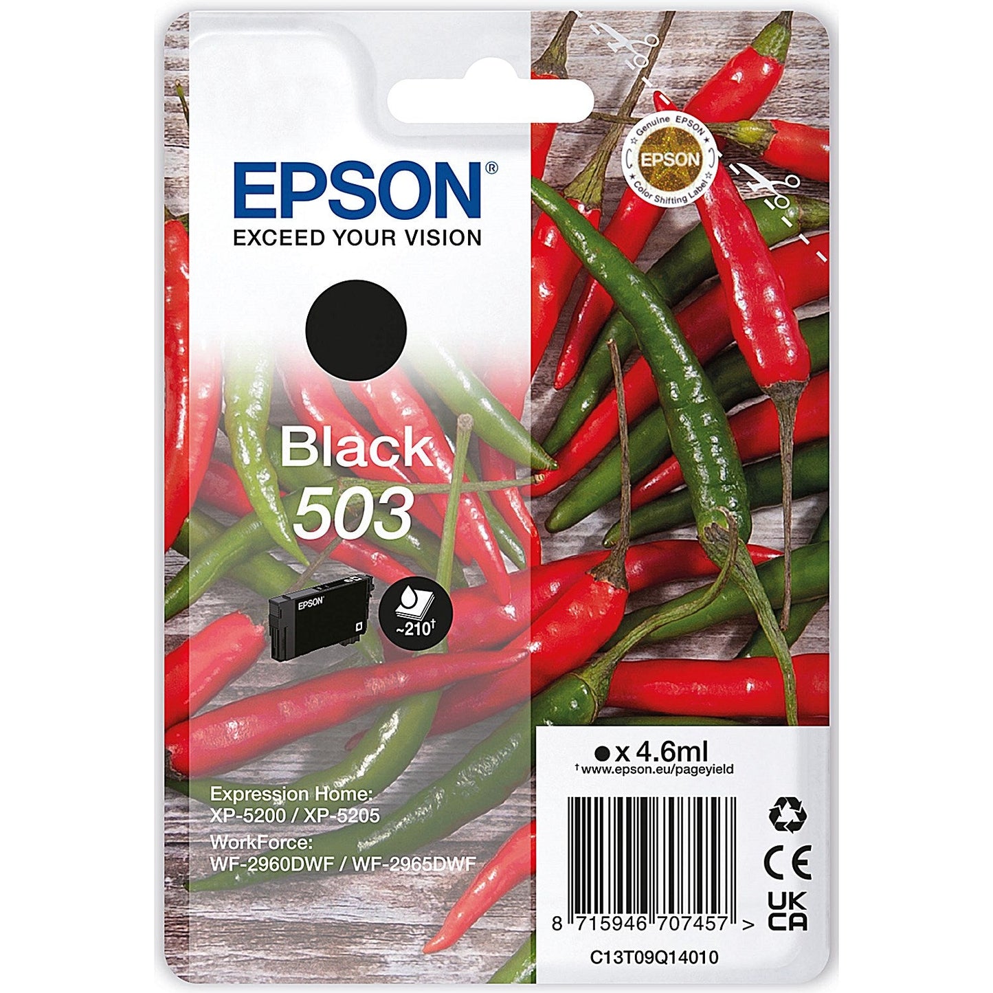 Epson 503 Chillies Ink Cartridge Black C13T09Q14010 Easy2Order : EP70745