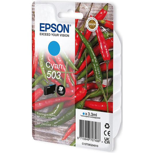 Epson 503 Chillies Ink Cartridge Cyan C13T09Q24010
