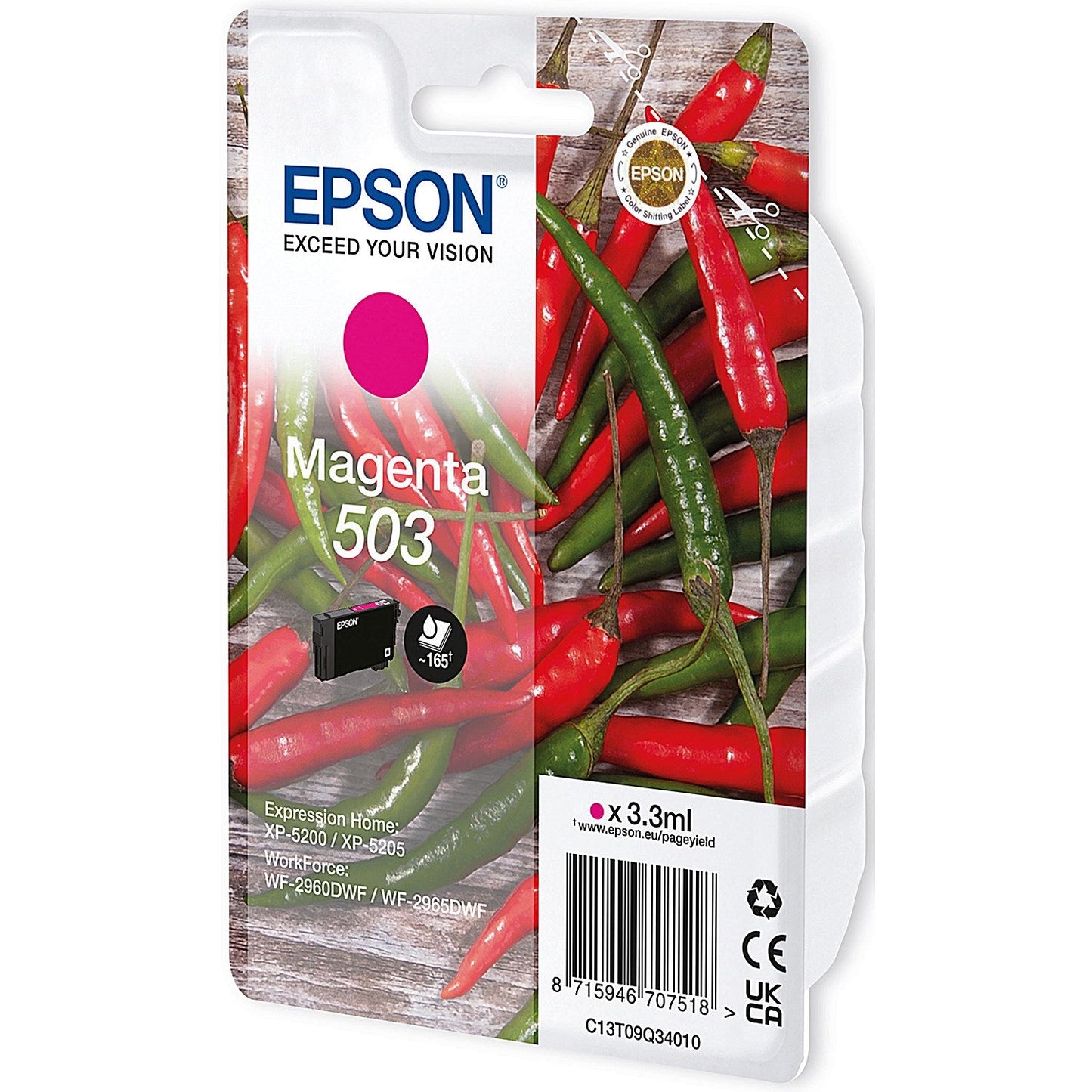 Epson 503 Chillies Ink Cartridge Magenta C13T09Q34010
