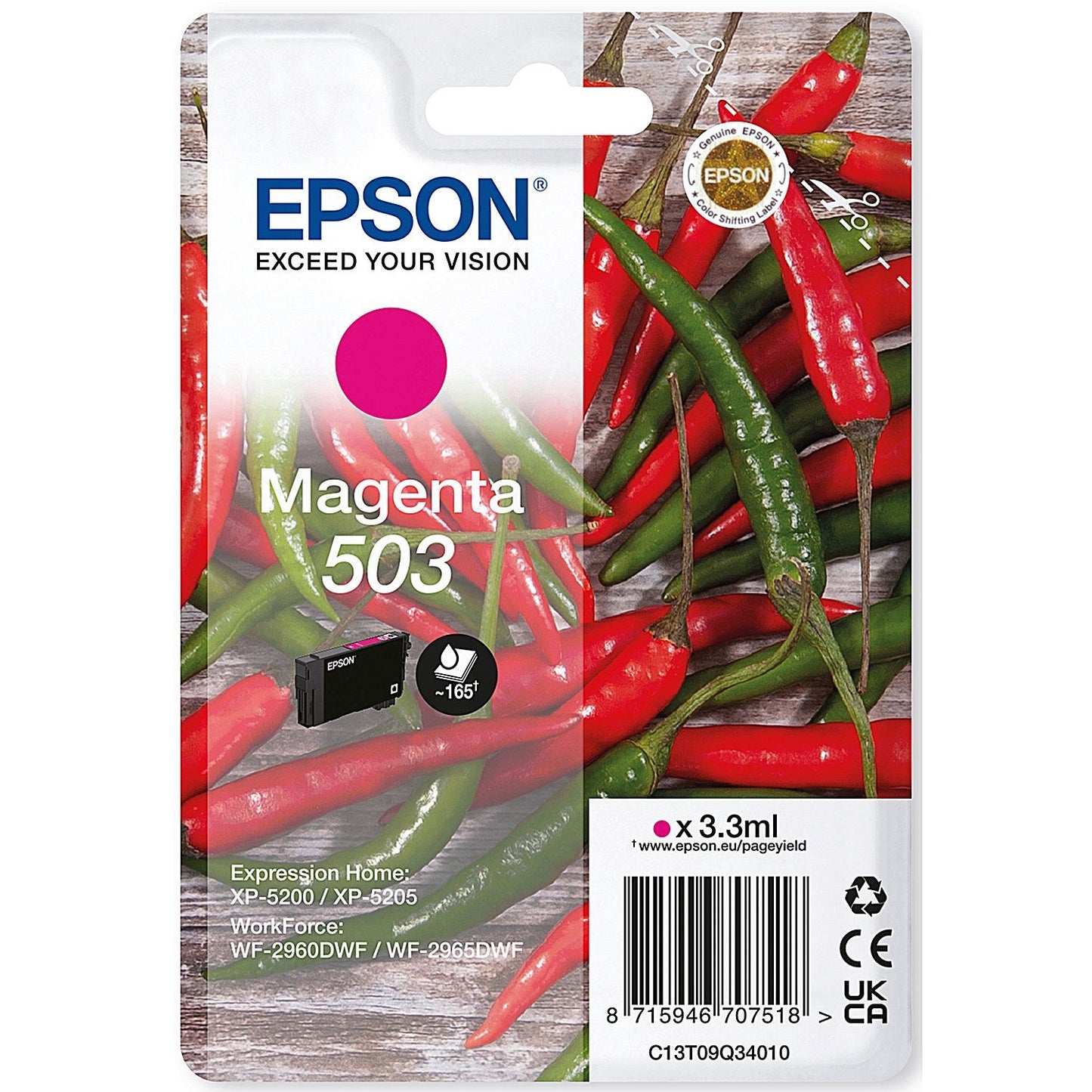 Epson 503 Chillies Ink Cartridge Magenta C13T09Q34010 Easy2Order : EP70751