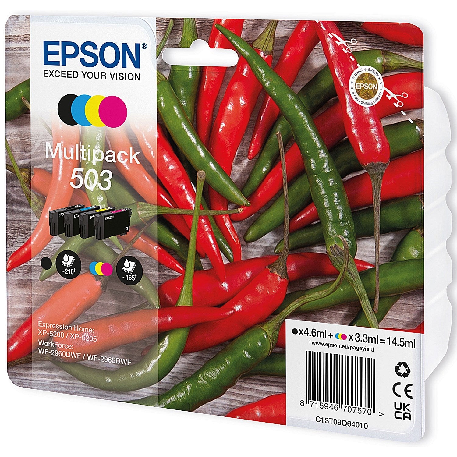 Epson 503 Chillies Ink Cartridge CMYK C13T09Q64010 – Easy2order.co.uk