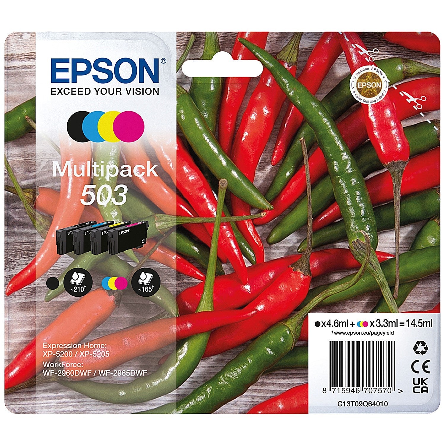 Epson 503 Chillies Ink Cartridge CMYK C13T09Q64010 Easy2Order : EP70757