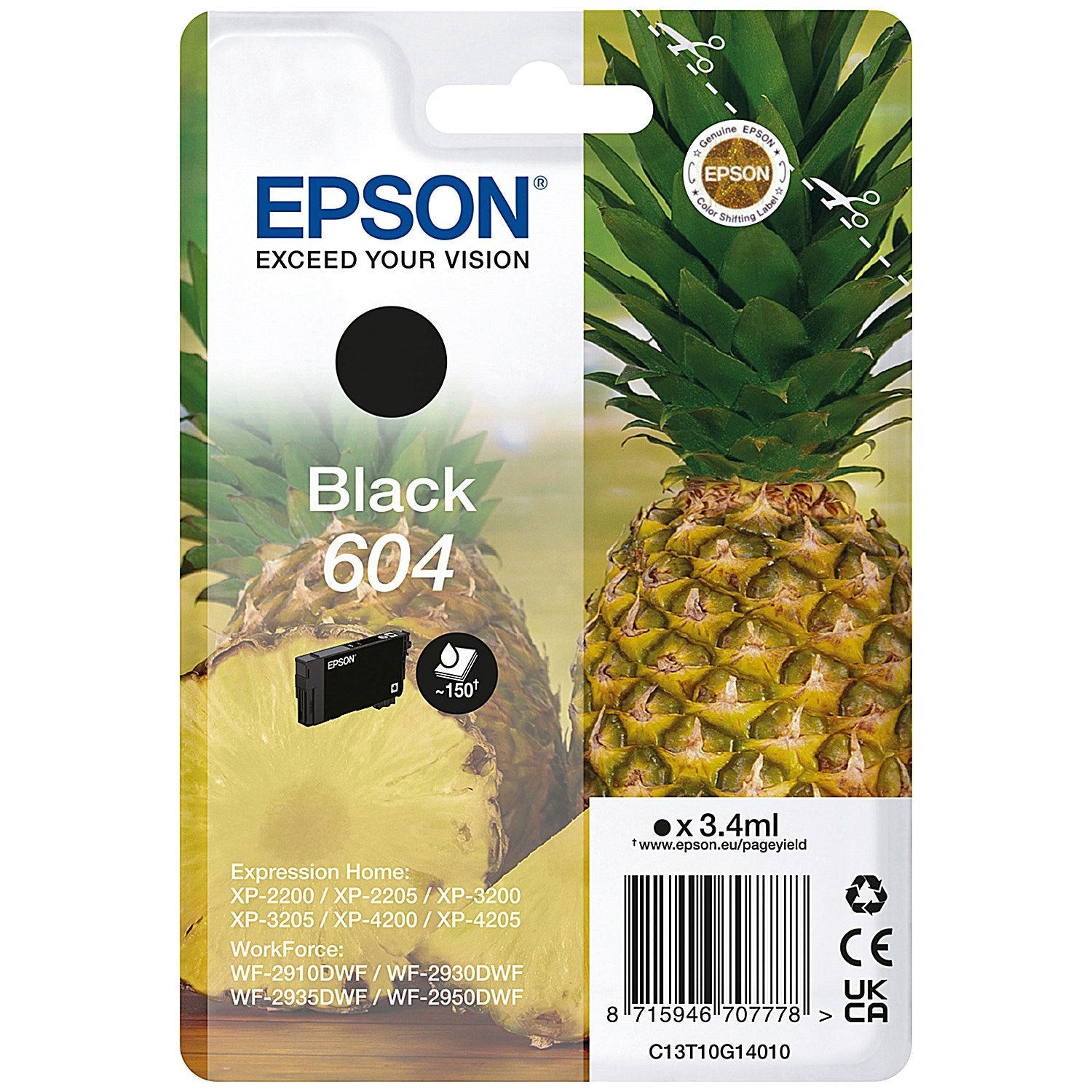 Epson 604 Pineapple Ink Cartridge Black C13T10G14010 Easy2Order : EP70777