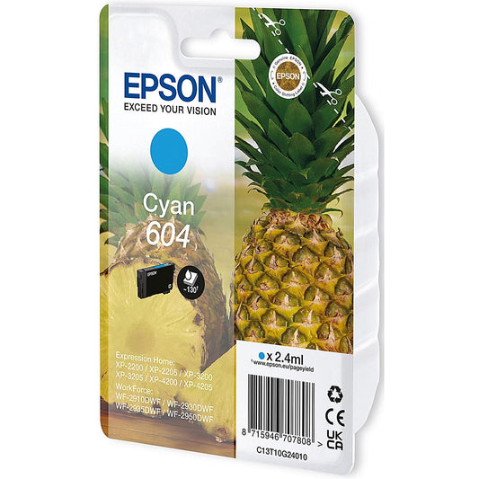Epson 604 Pineapple Ink Cartridge Cyan C13T10G24010