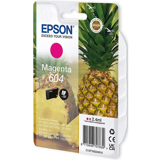 Epson 604 Pineapple Ink Cartridge Magenta C13T10G34010