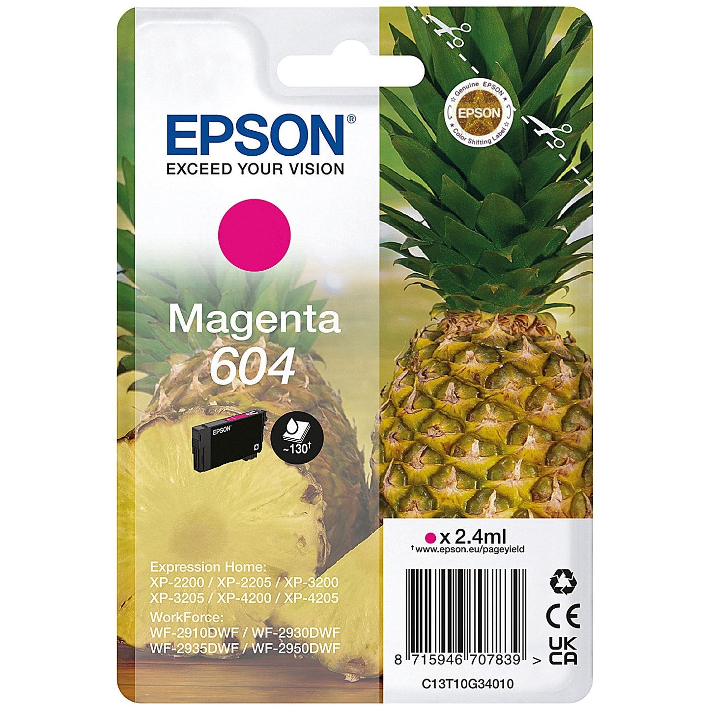 Epson 604 Pineapple Ink Cartridge Magenta C13T10G34010 Easy2Order : EP70783