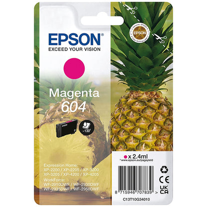 Epson 604 Pineapple Ink Cartridge Magenta C13T10G34010 Easy2Order : EP70783