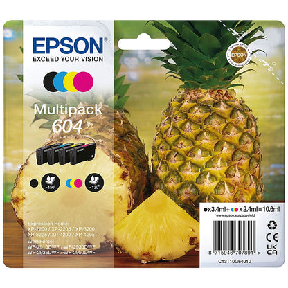 Epson 604 Pineapple Ink Cartridge CMYK Multipack C13T10G64010 Easy2Order : EP70789