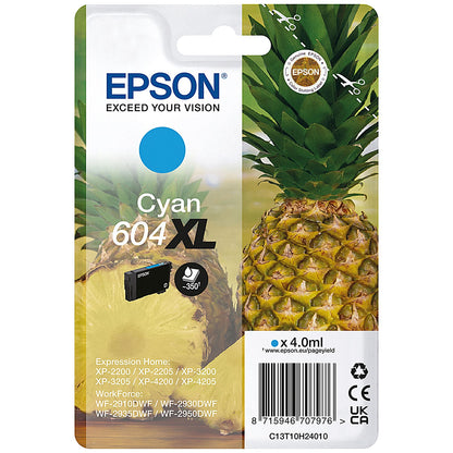 Epson 604XL Pineapple Ink Cartridge High Yield Cyan C13T10H24010