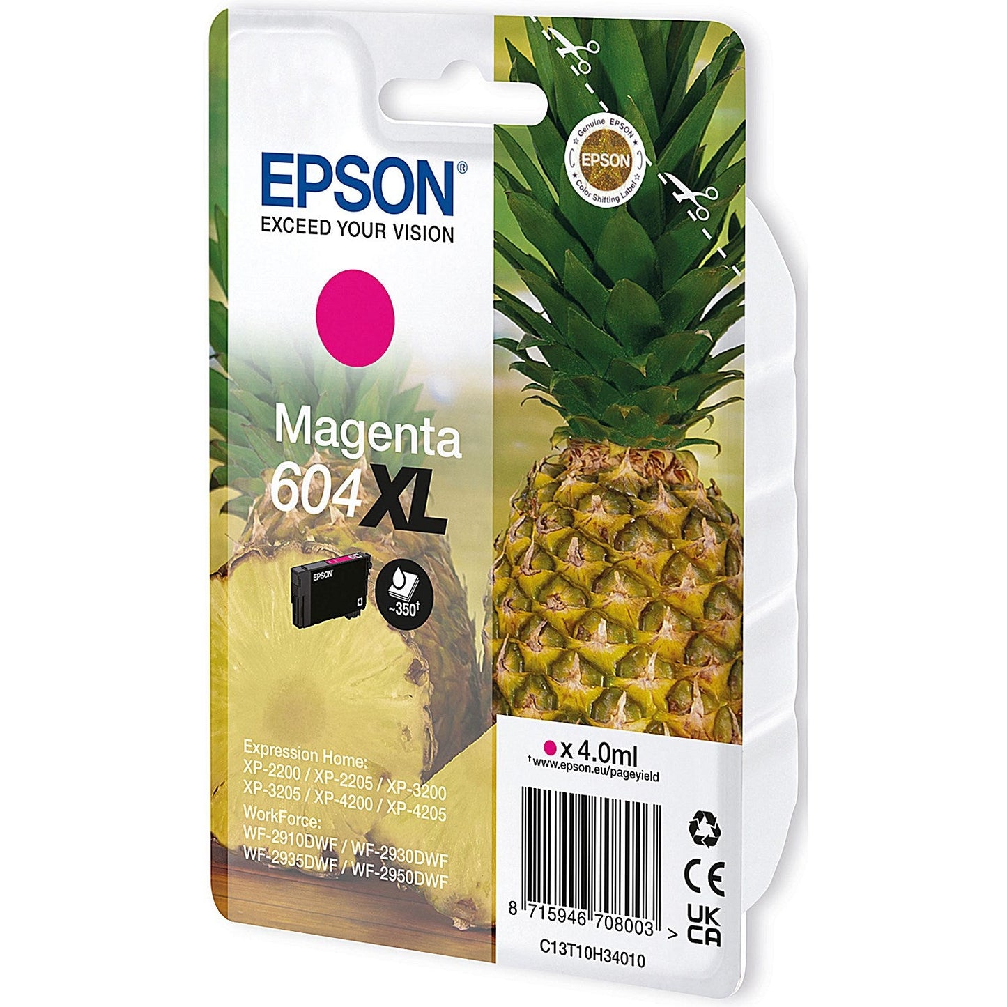 Epson 604XL Pineapple Ink Cartridge High Yield Magenta C13T10H34010
