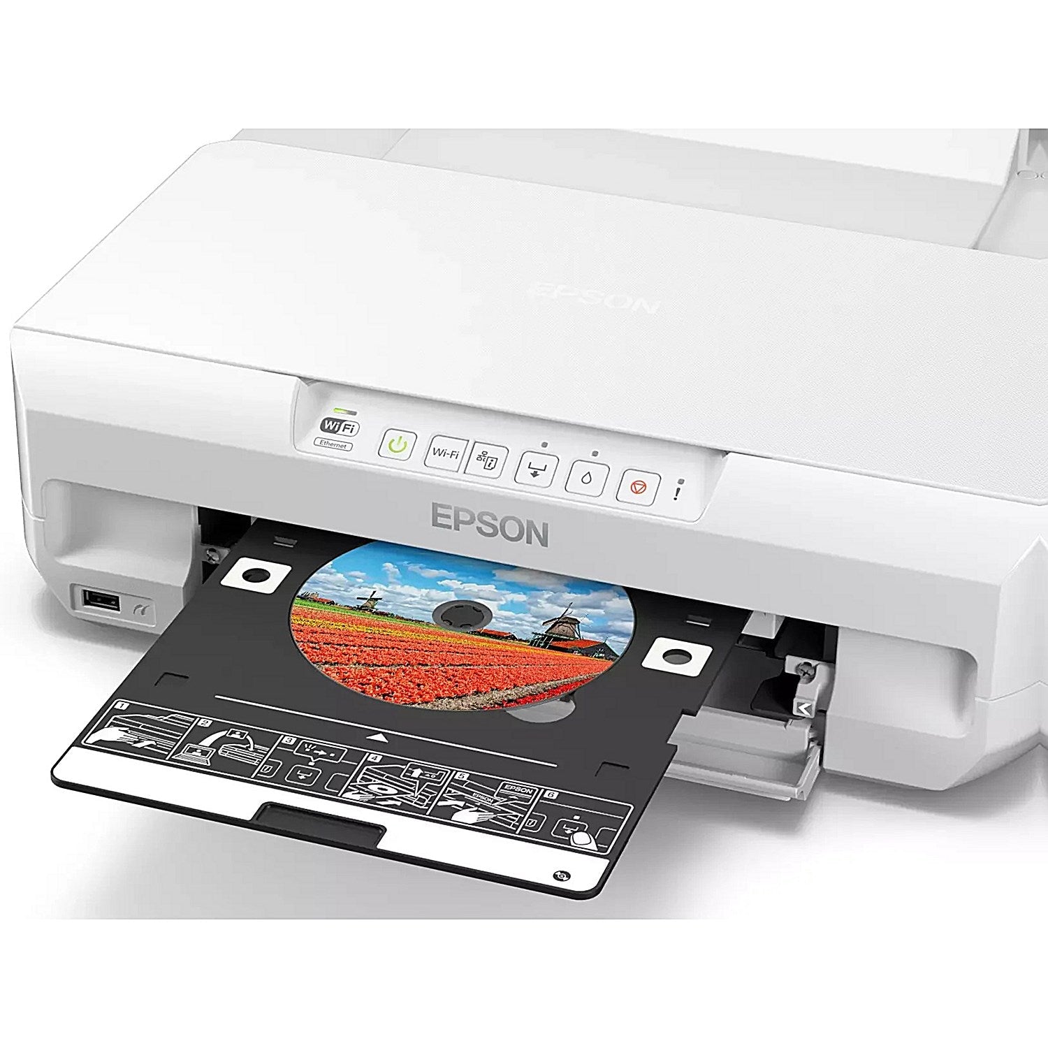 Epson Expression Photo XP-65 A4 Wireless Colour Inkjet Printer, White Easy2Order : EP71019