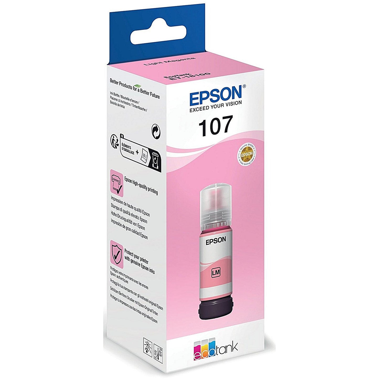 Epson 107 EcoTank Ink Bottle Light Magenta C13T09B640