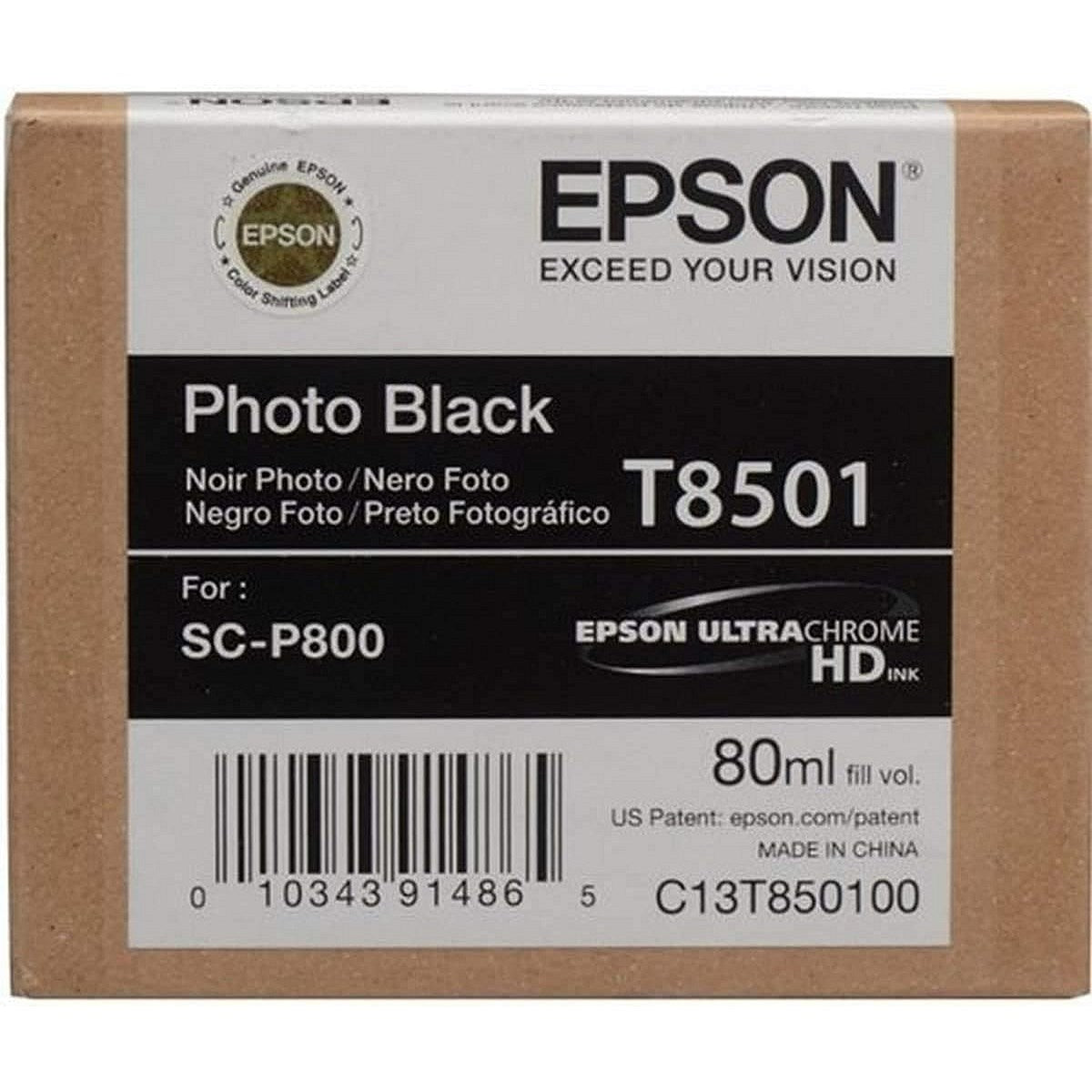 Epson Photo Black Ink Cartridge 80ml C13T850100
